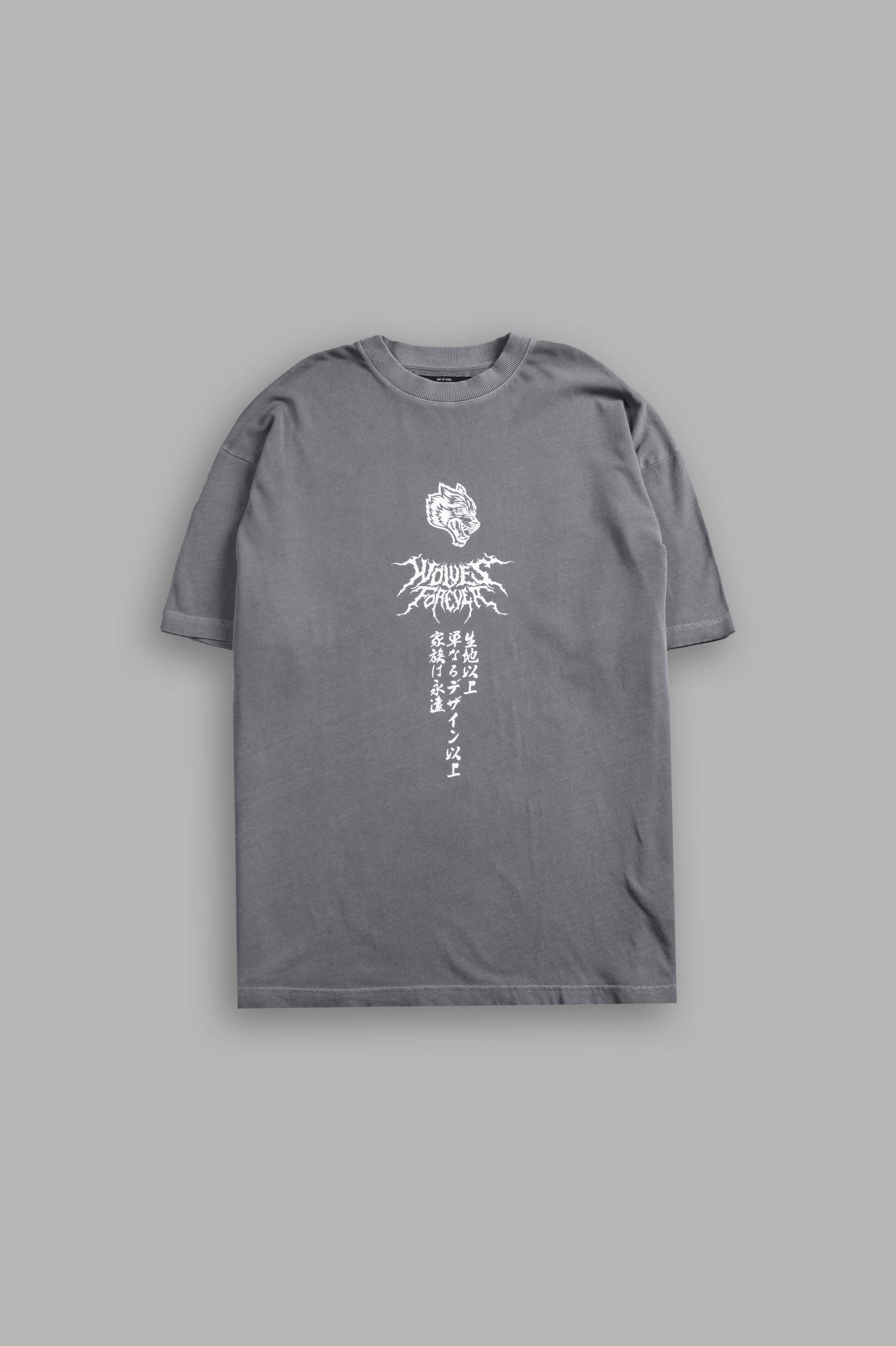 Demon Slayer Demon Within "Premium" Oversized Tee in Dove Gray