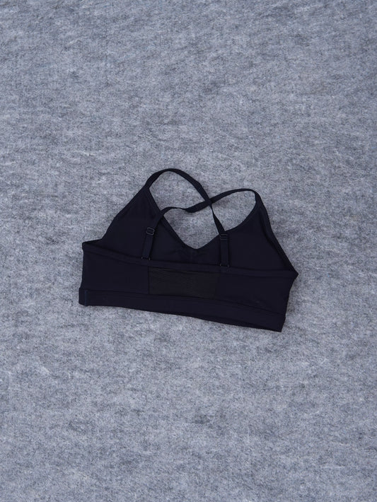 Ruched Strappy Bra - Negro
