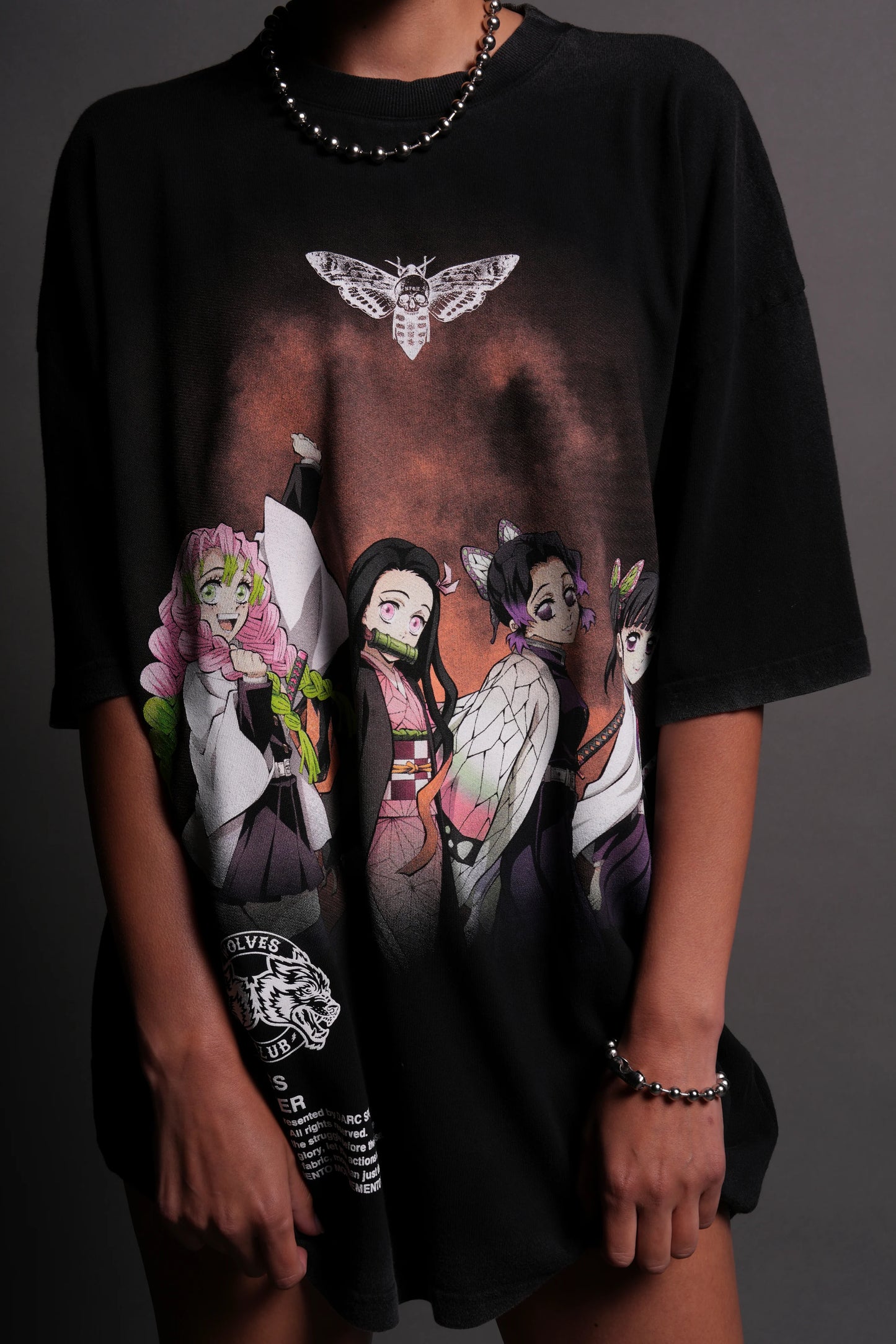 Demon Slayer Her Power "Premium" Oversized Unisex Tee in Black