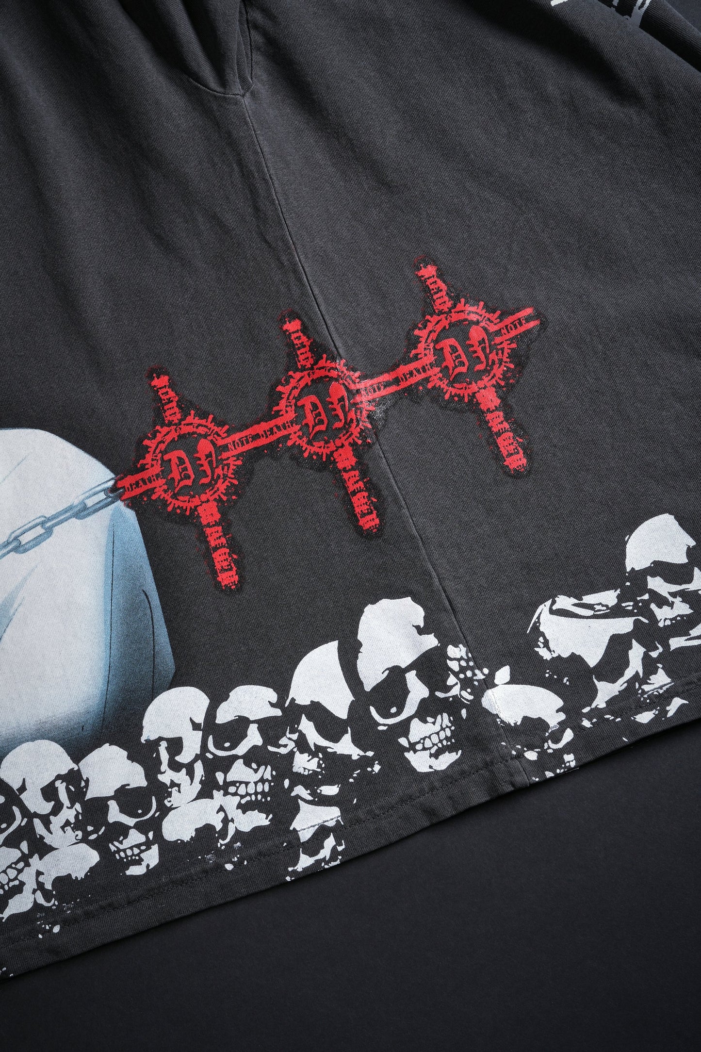 Death Note Light "Side By Side" 199X Oversized Tee in Vintage Ashes