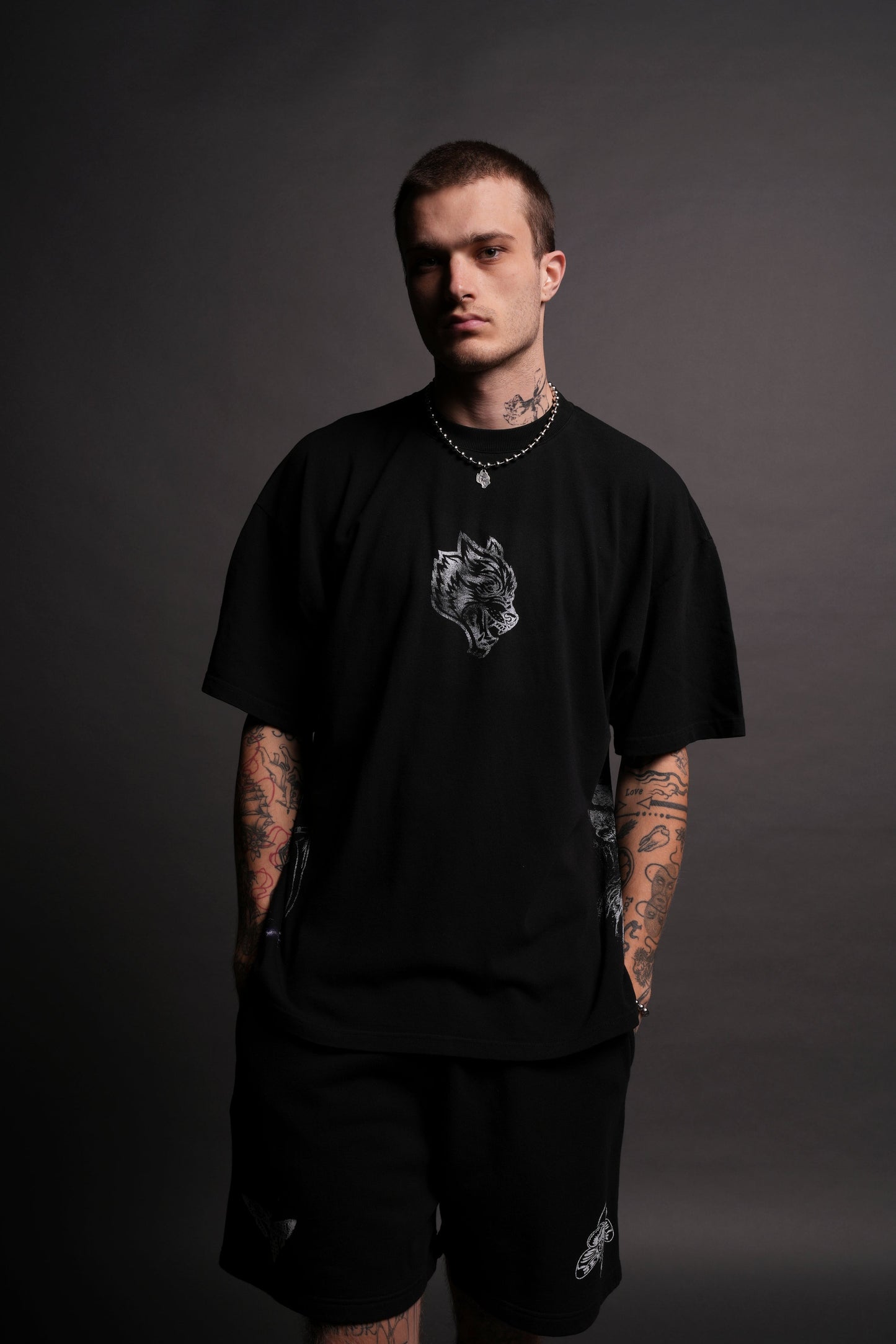 WWE Hell's Gate "Side By Side" Series Oversized Tee in Black