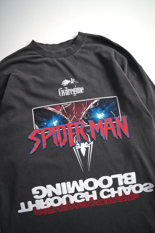Spider-Man Blooming Through Chaos Oversized Tee - CivilRegime