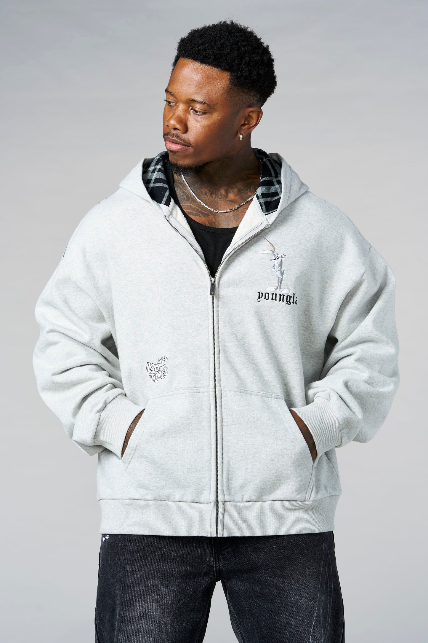 5257 - Looney Tunes Plaid Zip-Ups