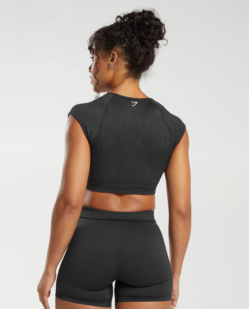 Adapt Fleck Seamless Crop Top