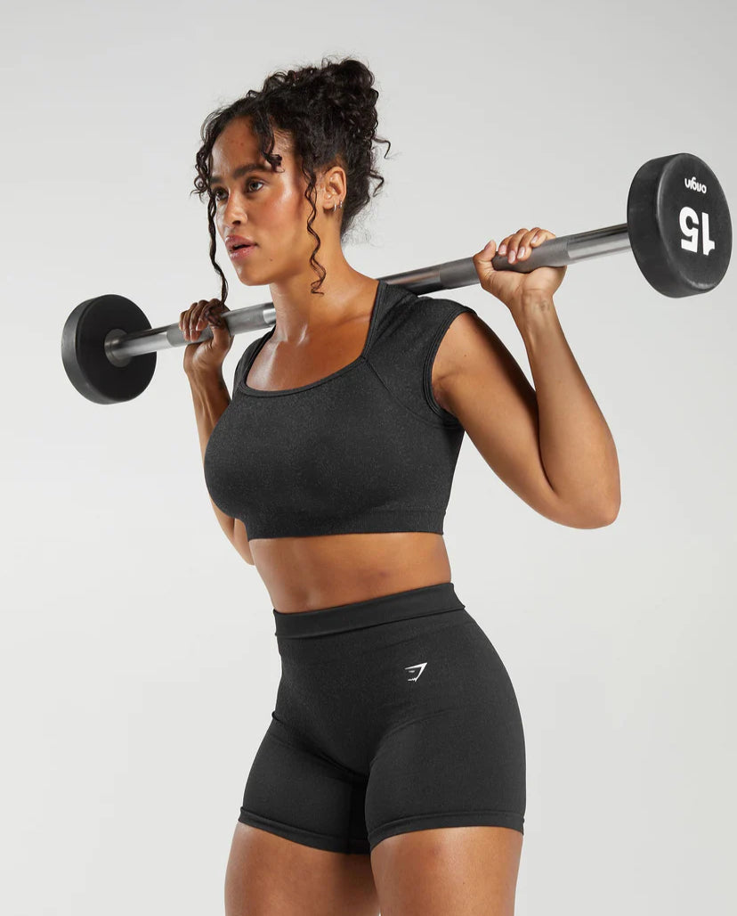 Adapt Fleck Seamless Crop Top