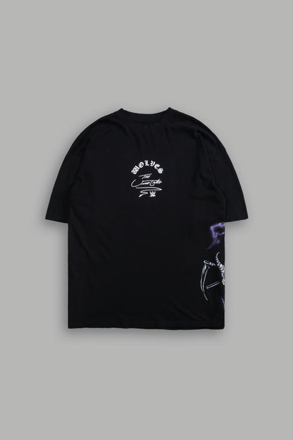 WWE Snake Eyes "Side By Side" Series Oversized Tee in Black