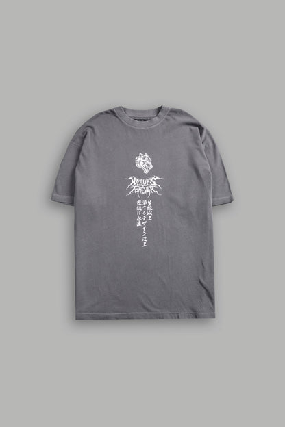 Demon Slayer Demon Within "Premium" Oversized Tee in Dove Gray