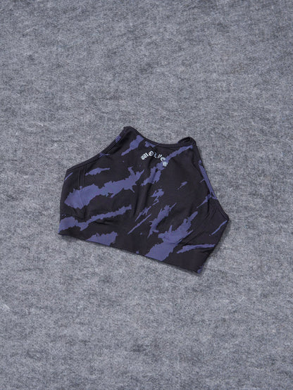 Chopper "Everson Seamless" High Neck Bra in Purple Stone Native Camo