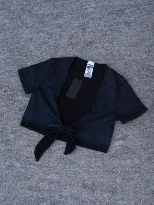 Gains Ribbon Crop Top - Navy