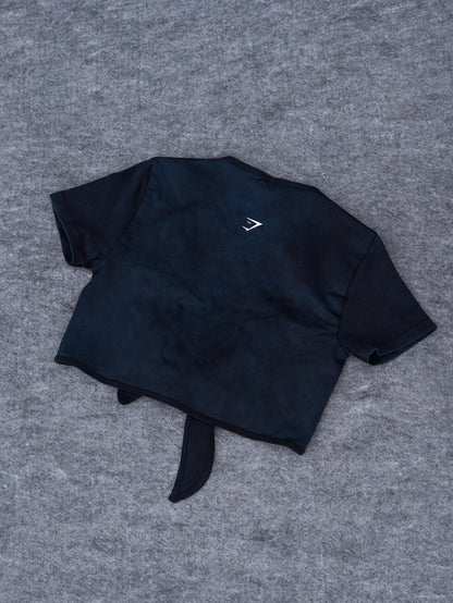 Gains Ribbon Crop Top - Navy