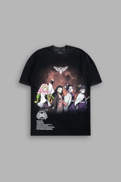 Demon Slayer Her Power "Premium" Oversized Unisex Tee in Black