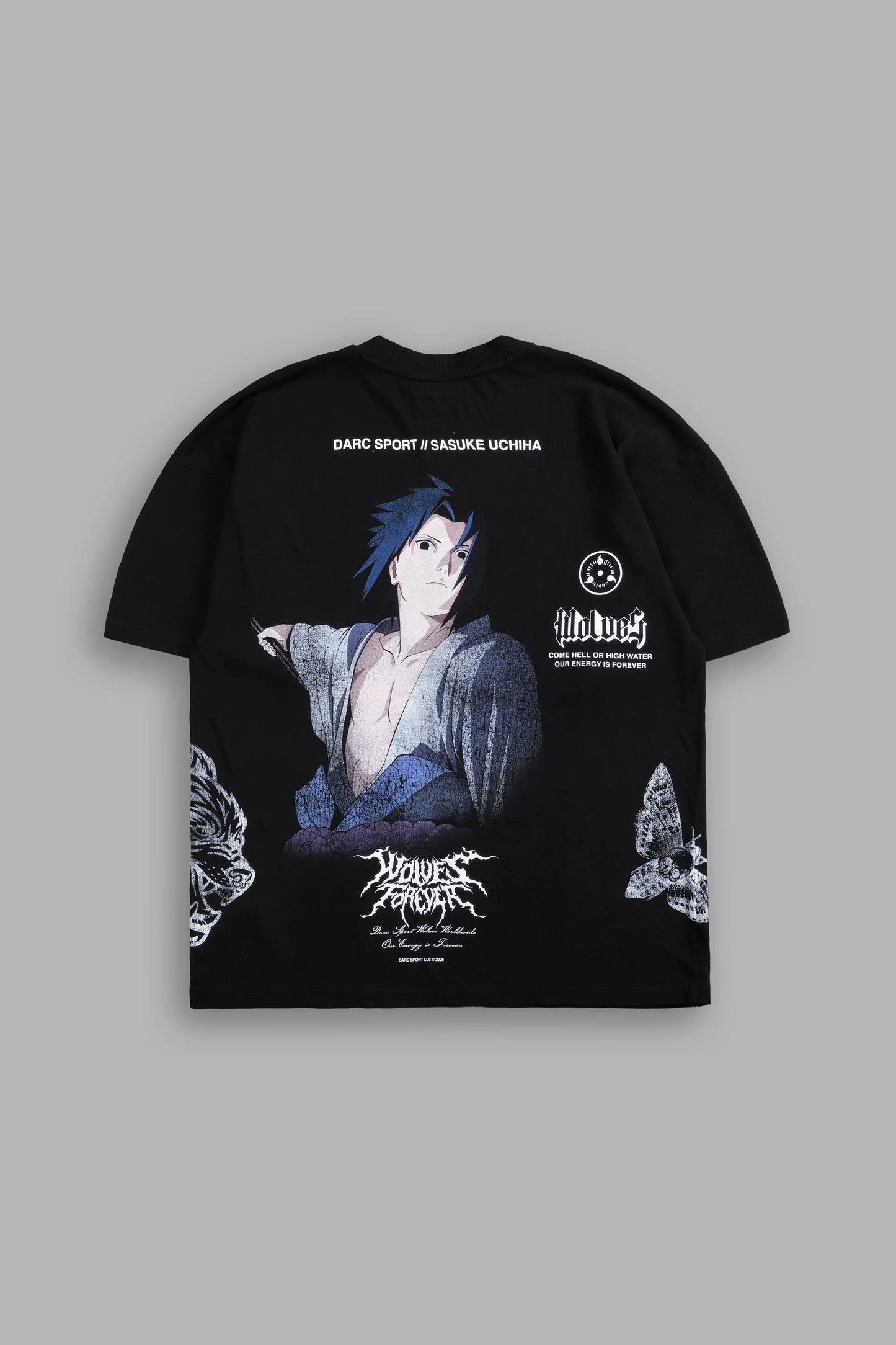 Naruto Sasuke Uchiha "Side By Side" Series Premium Tee in Black