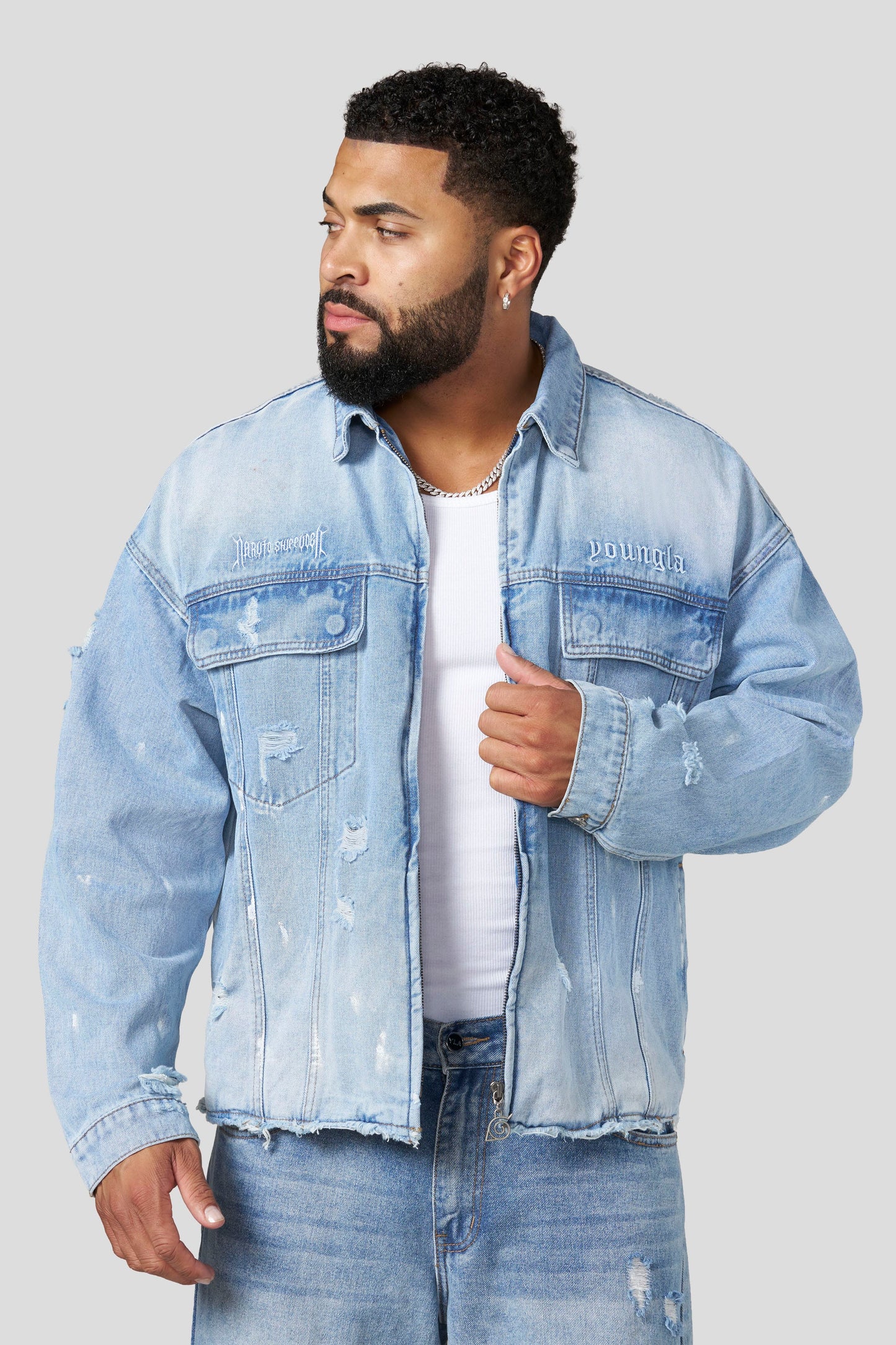 5133 - Naruto Distressed Denim Jackets
