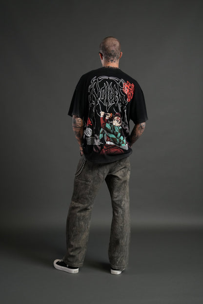 Demon Slayer NFGU Tanjiro "Premium" Oversized Tee in Black