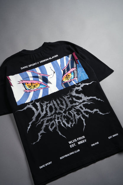 Demon Slayer Akaza "Premium" Oversized Tee in Black