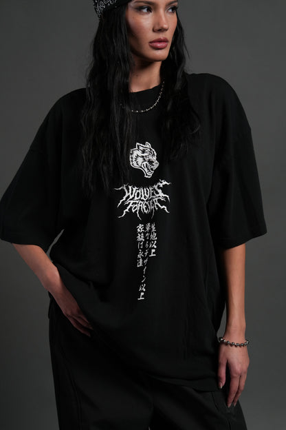 Demon Slayer Demon Within "Premium" Oversized Tee in Black