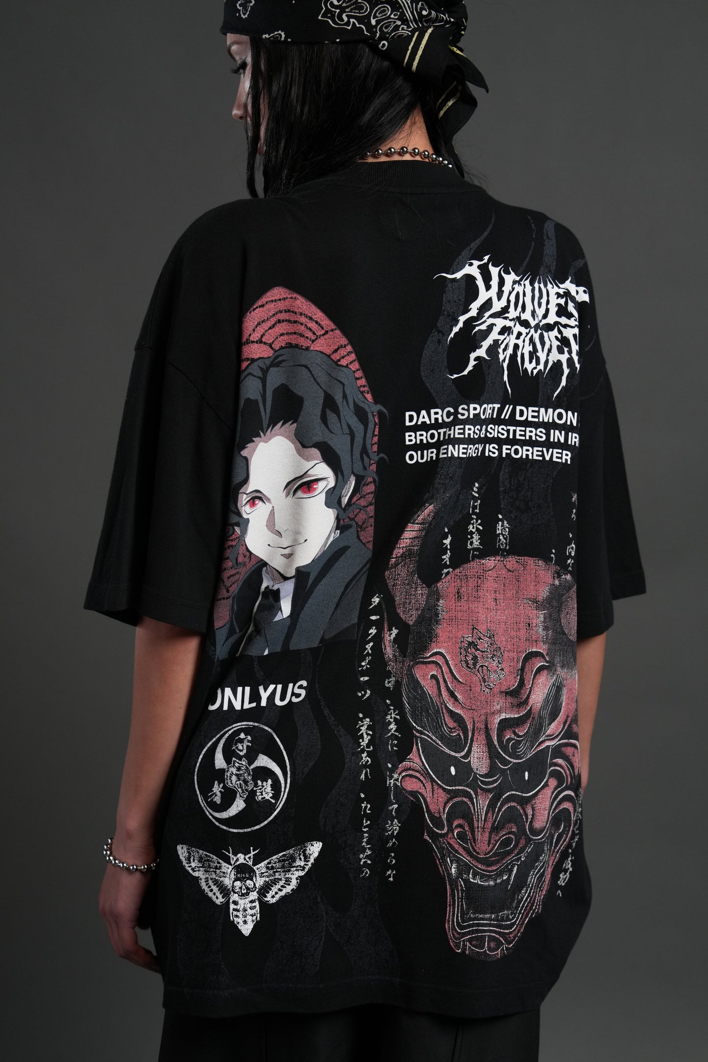 Demon Slayer Demon Within "Premium" Oversized Tee in Black