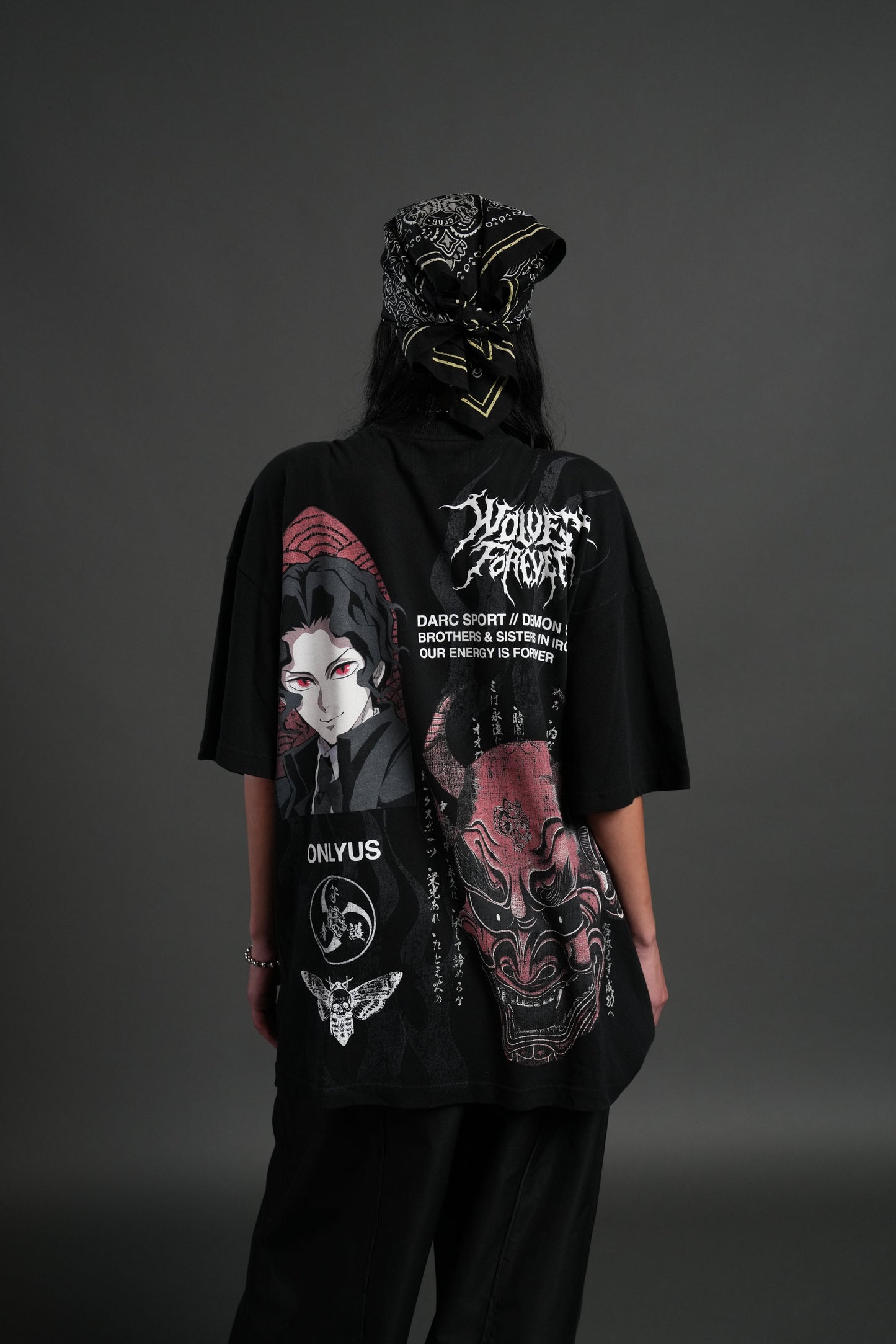 Demon Slayer Demon Within "Premium" Oversized Tee in Black