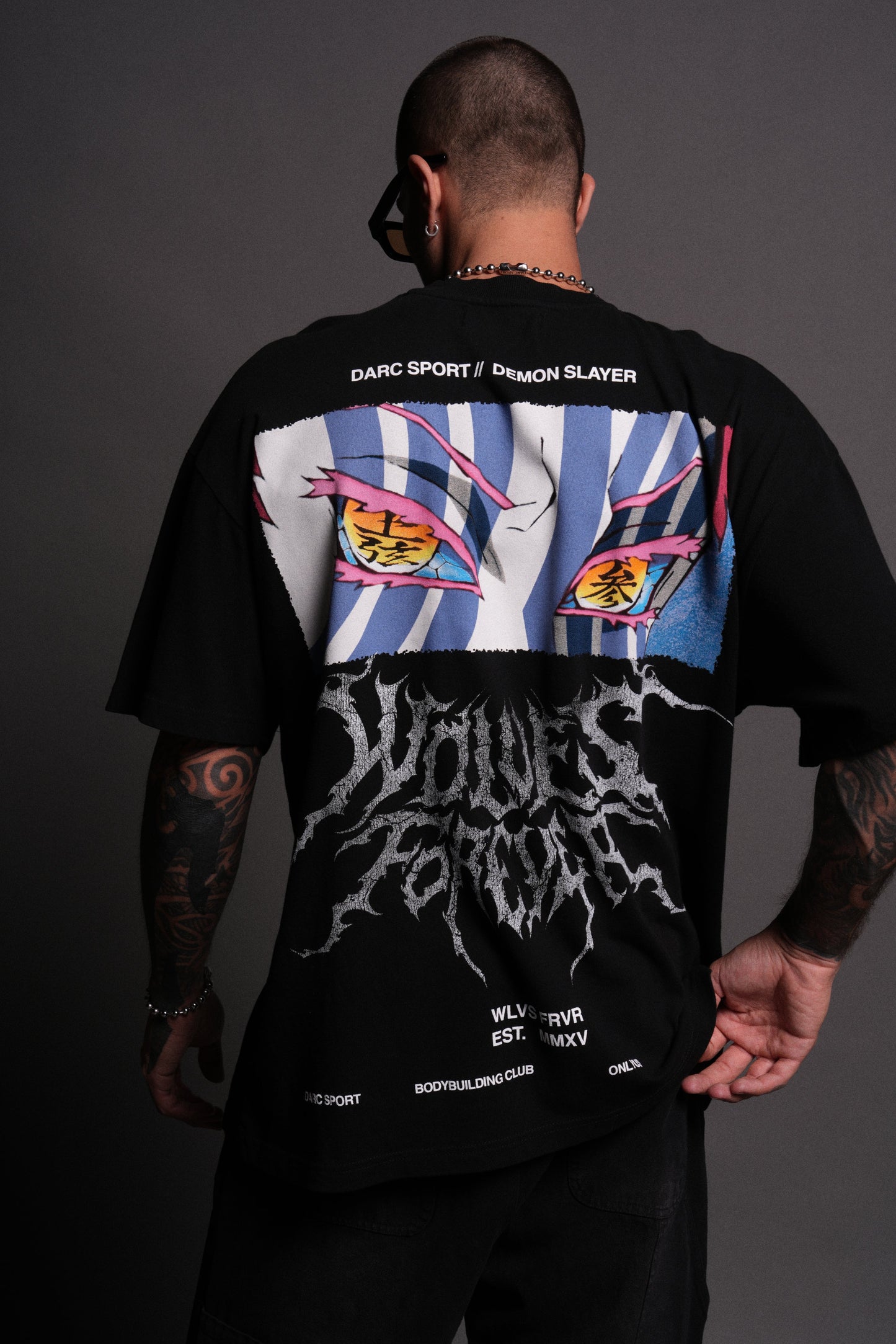 Demon Slayer Akaza "Premium" Oversized Tee in Black