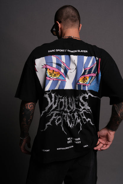 Demon Slayer Akaza "Premium" Oversized Tee in Black