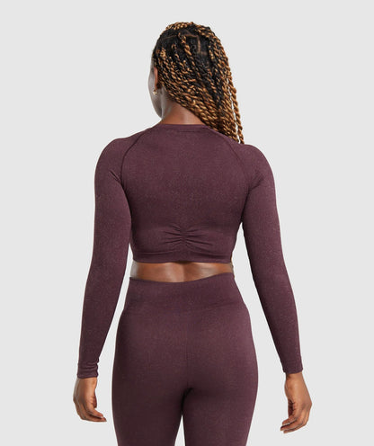 Adapt Fleck Seamless Long Sleeve Crop Top