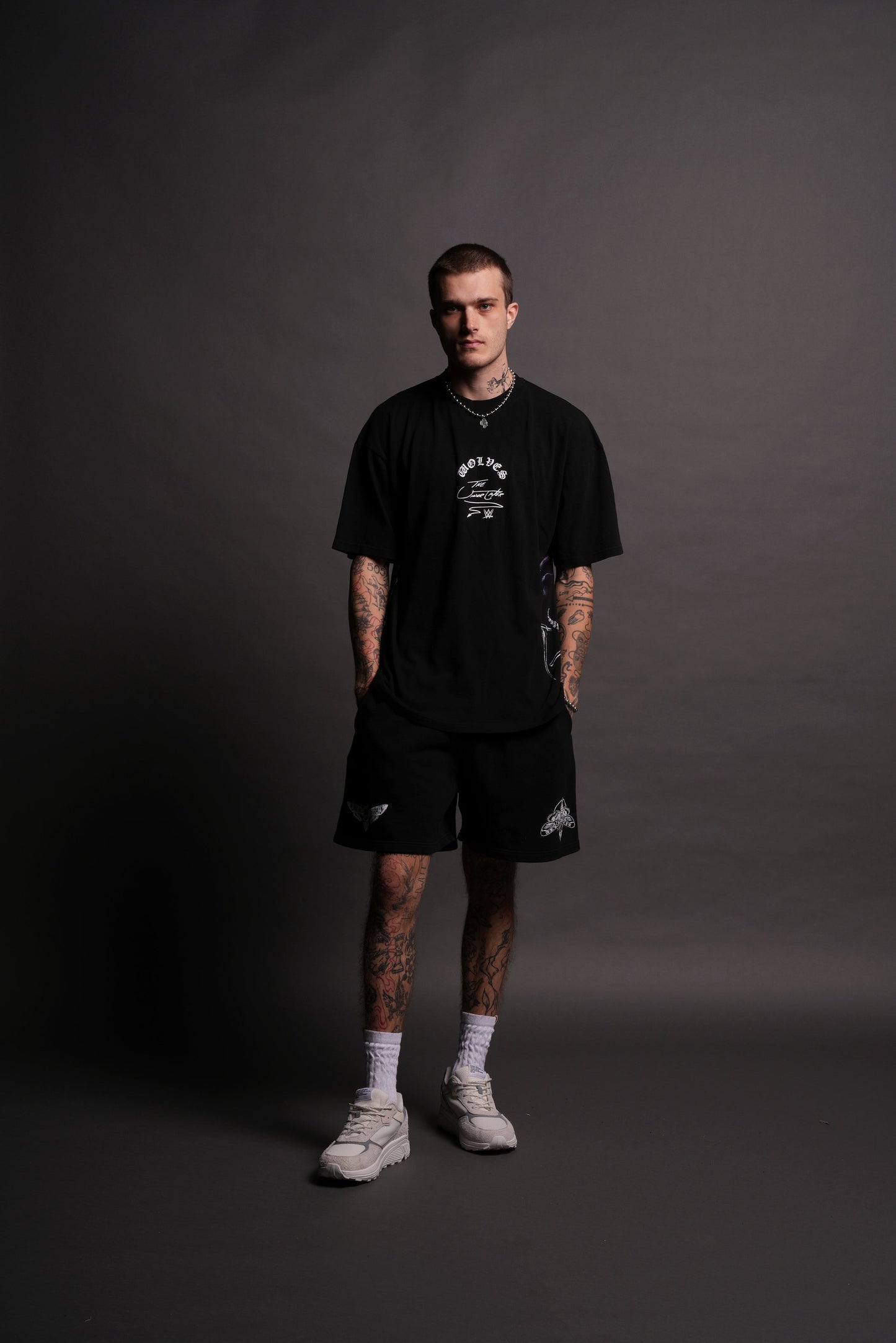 WWE Snake Eyes "Side By Side" Series Oversized Tee in Black
