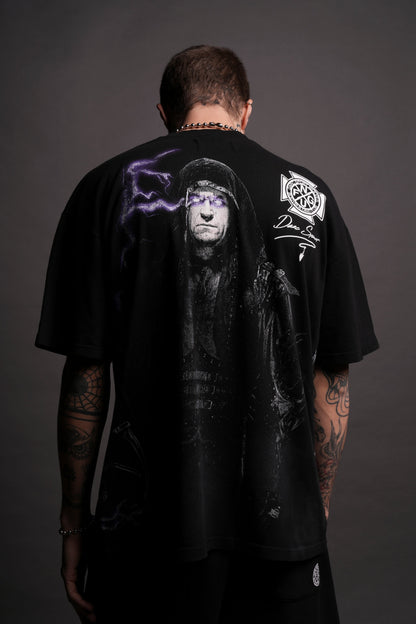WWE Snake Eyes "Side By Side" Series Oversized Tee in Black