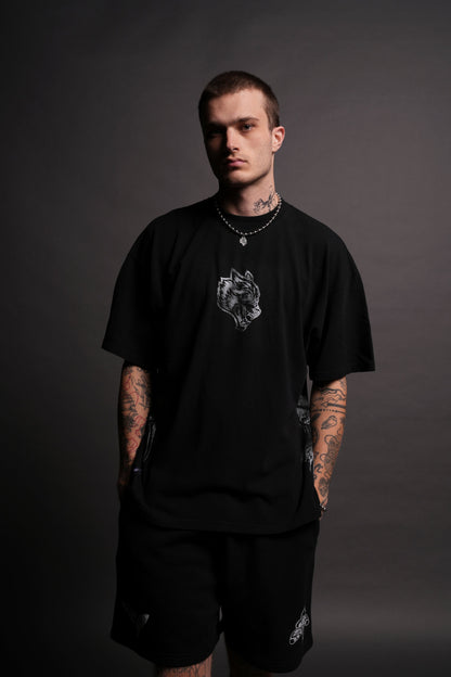 WWE Hell's Gate "Side By Side" Series Oversized Tee in Black