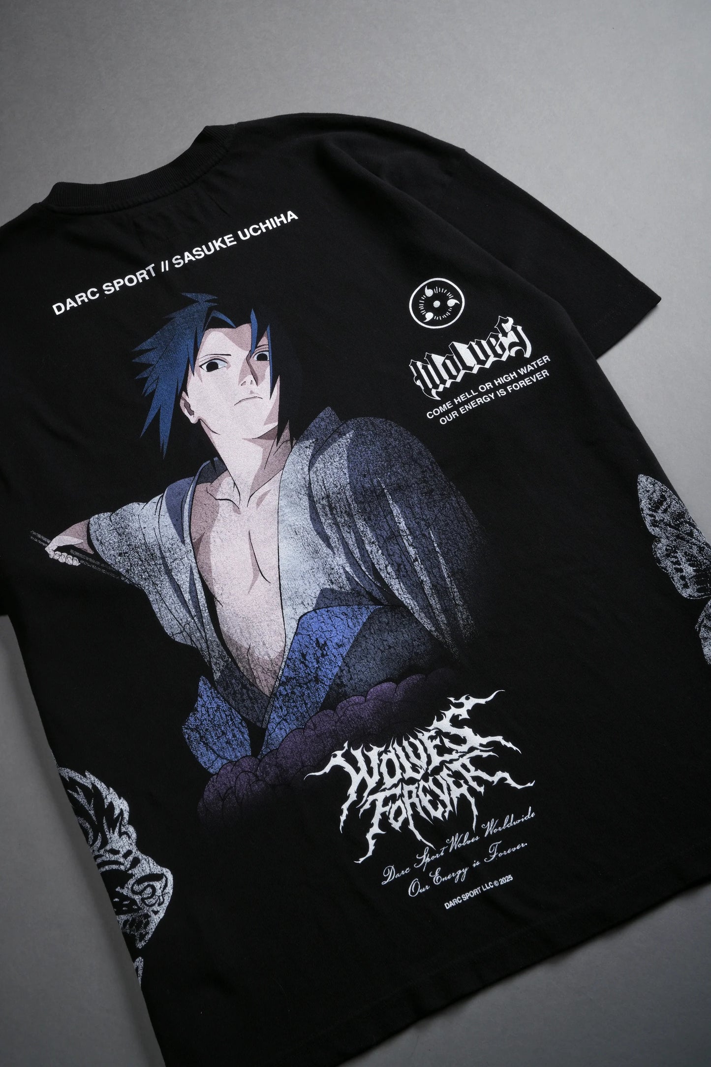Naruto Sasuke Uchiha "Side By Side" Series Premium Tee in Black
