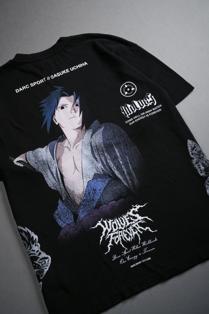 Naruto Sasuke Uchiha "Side By Side" Series Premium Tee in Black