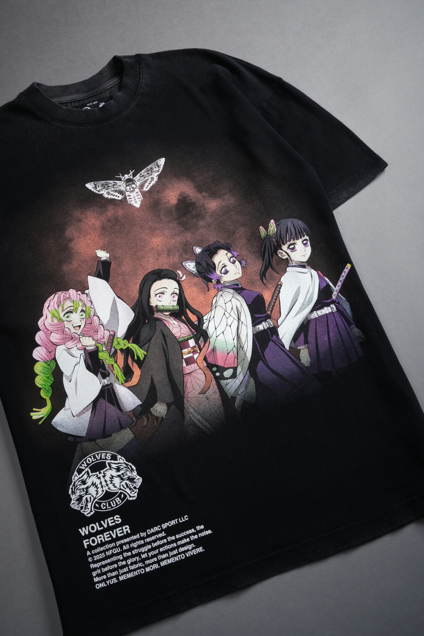 Demon Slayer Her Power "Premium" Oversized Unisex Tee in Black