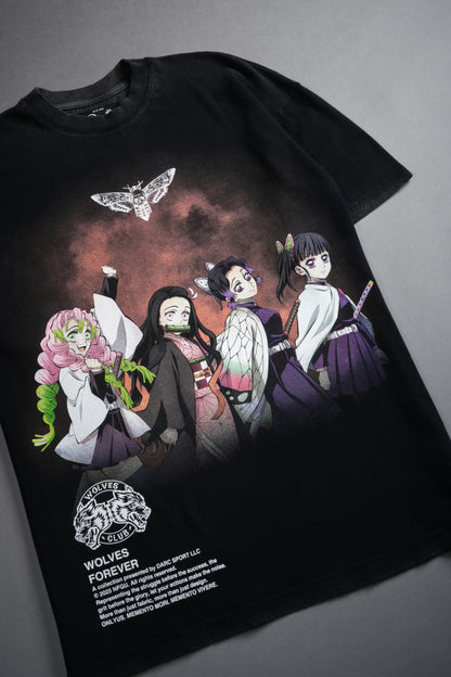 Demon Slayer Her Power "Premium" Oversized Unisex Tee in Black