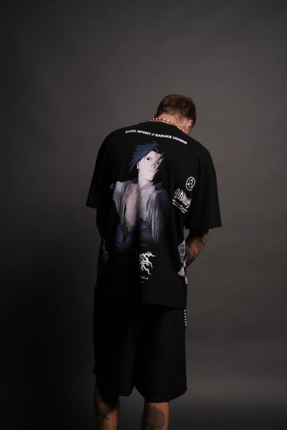 Naruto Sasuke Uchiha "Side By Side" Series Premium Tee in Black