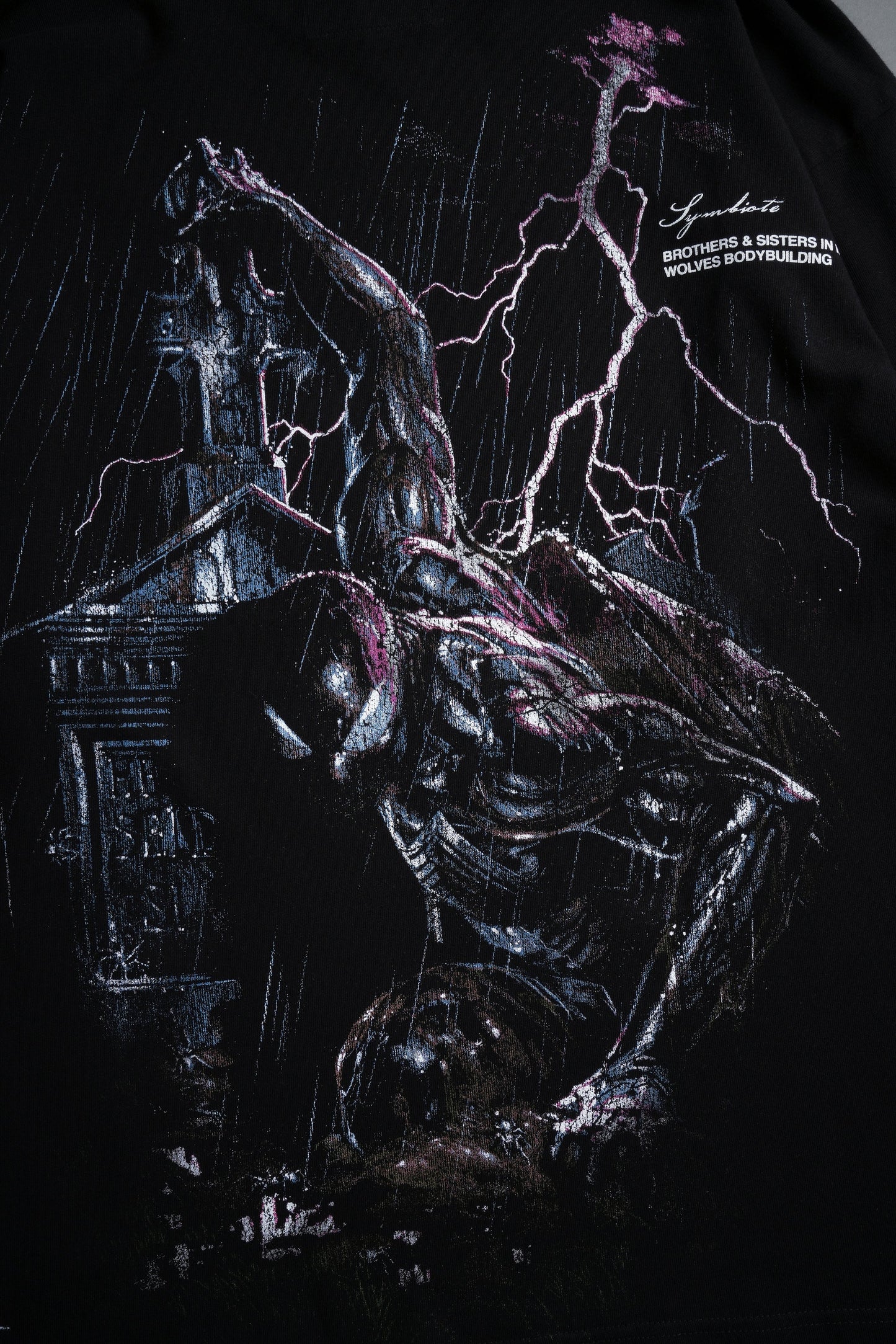 Spider-Man Tomb "Side By Side" Series Oversized Tee in Black