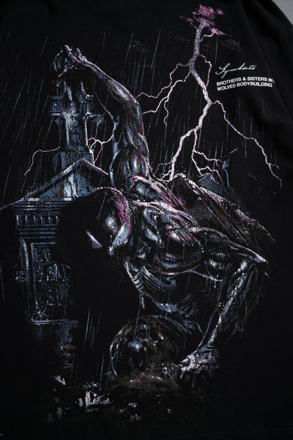 Spider-Man Tomb "Side By Side" Series Oversized Tee in Black