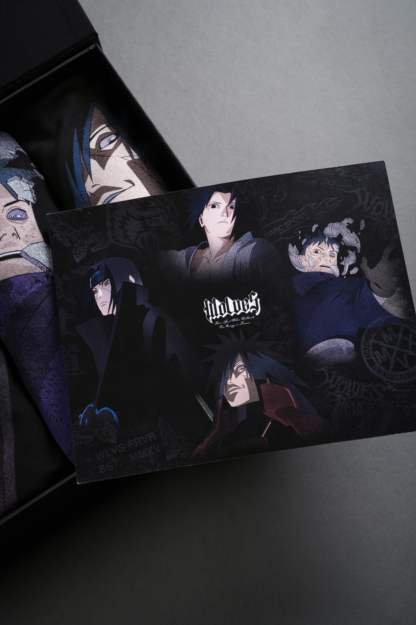 Naruto Sasuke Uchiha "Side By Side" Series Premium Tee in Black