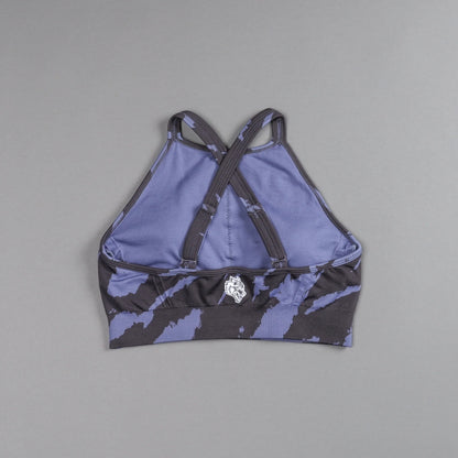 Chopper "Everson Seamless" High Neck Bra in Purple Stone Native Camo
