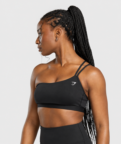 One Shoulder Bra - Negro