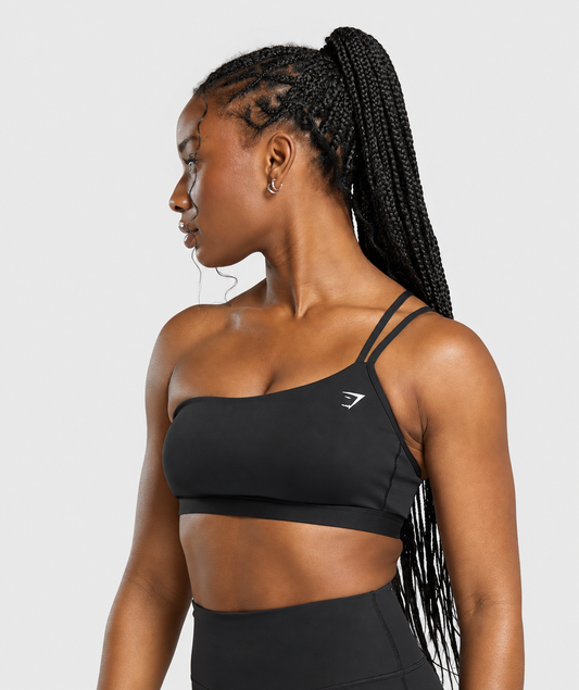 One Shoulder Bra - Negro