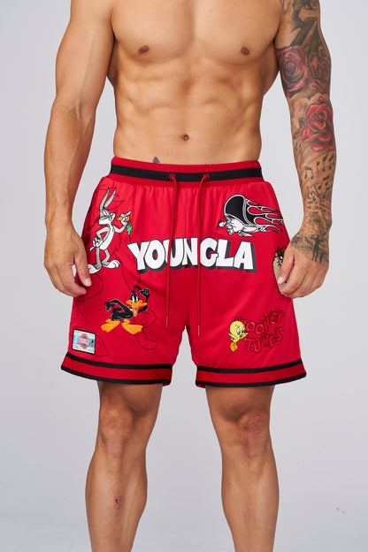 1071 - Looney Tunes Embroidered Patch Shorts