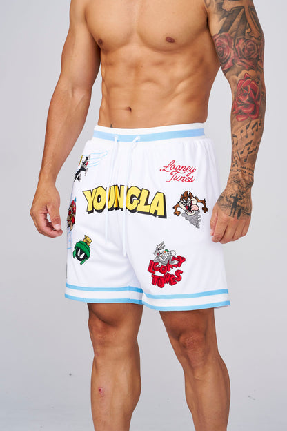 1071 - Looney Tunes Embroidered Patch Shorts