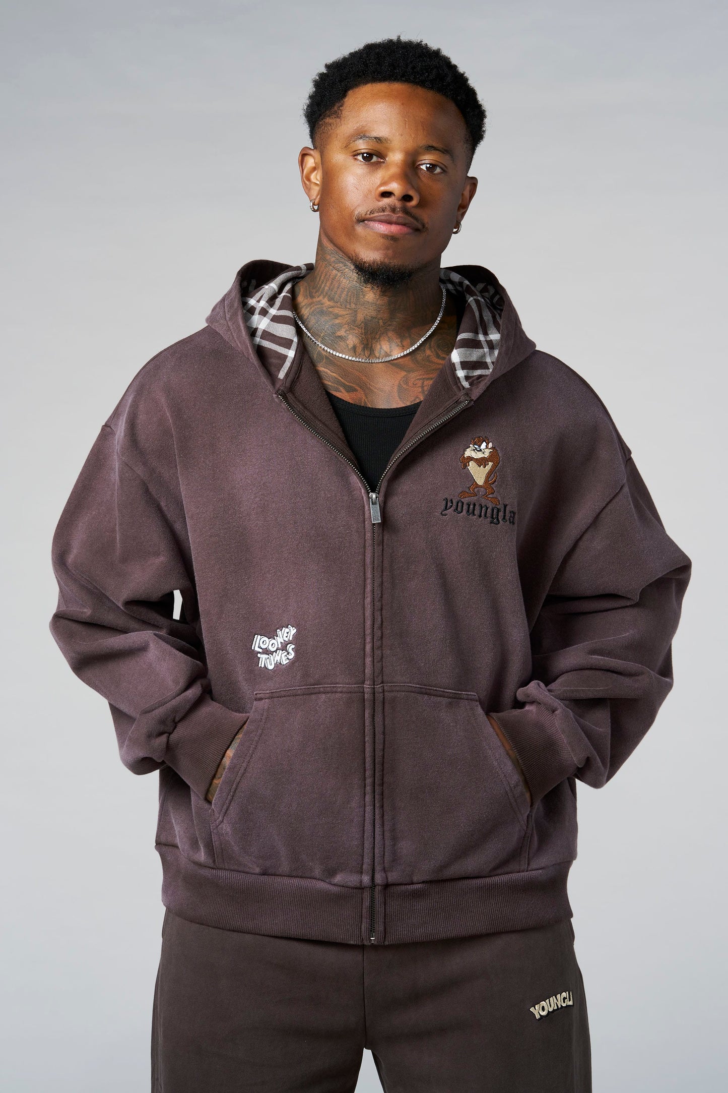 5257 - Looney Tunes Plaid Zip-Ups