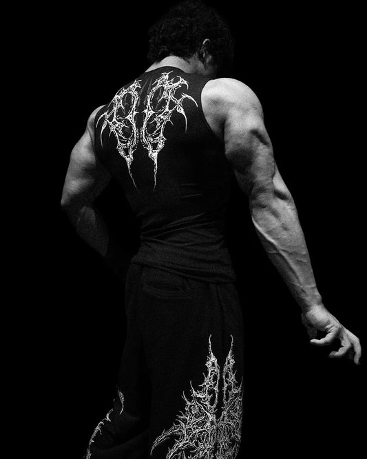 Void Tech™ Cyber Skeleton Cut-off Delt Compression [VOID BLACK]