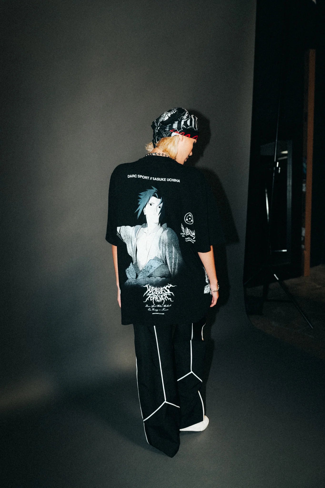 Naruto Sasuke Uchiha "Side By Side" Series Premium Tee in Black