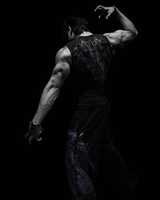Void Tech™ Cyber Skeleton Cut-off Delt Compression [DUSK]