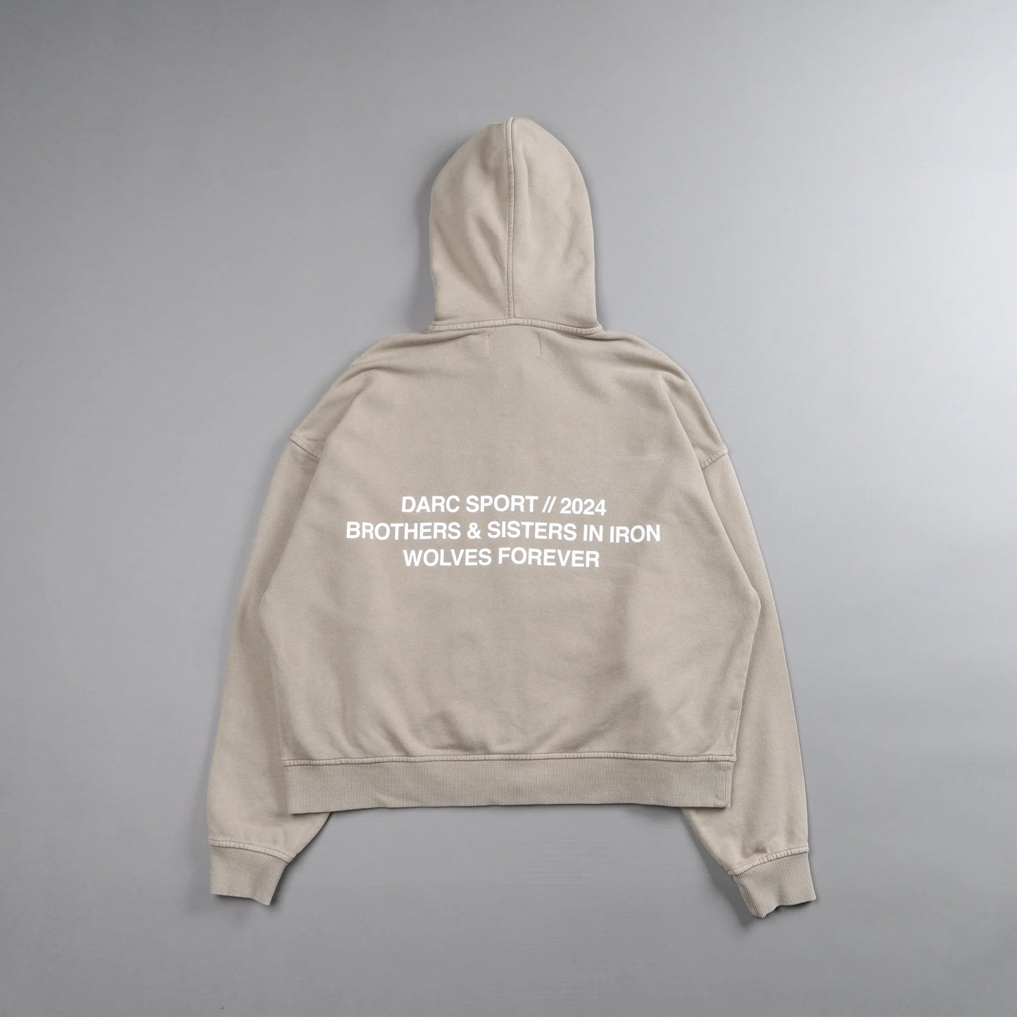 Brothers And Sisters Forever Darco Double Zip Hoodie in Taupe