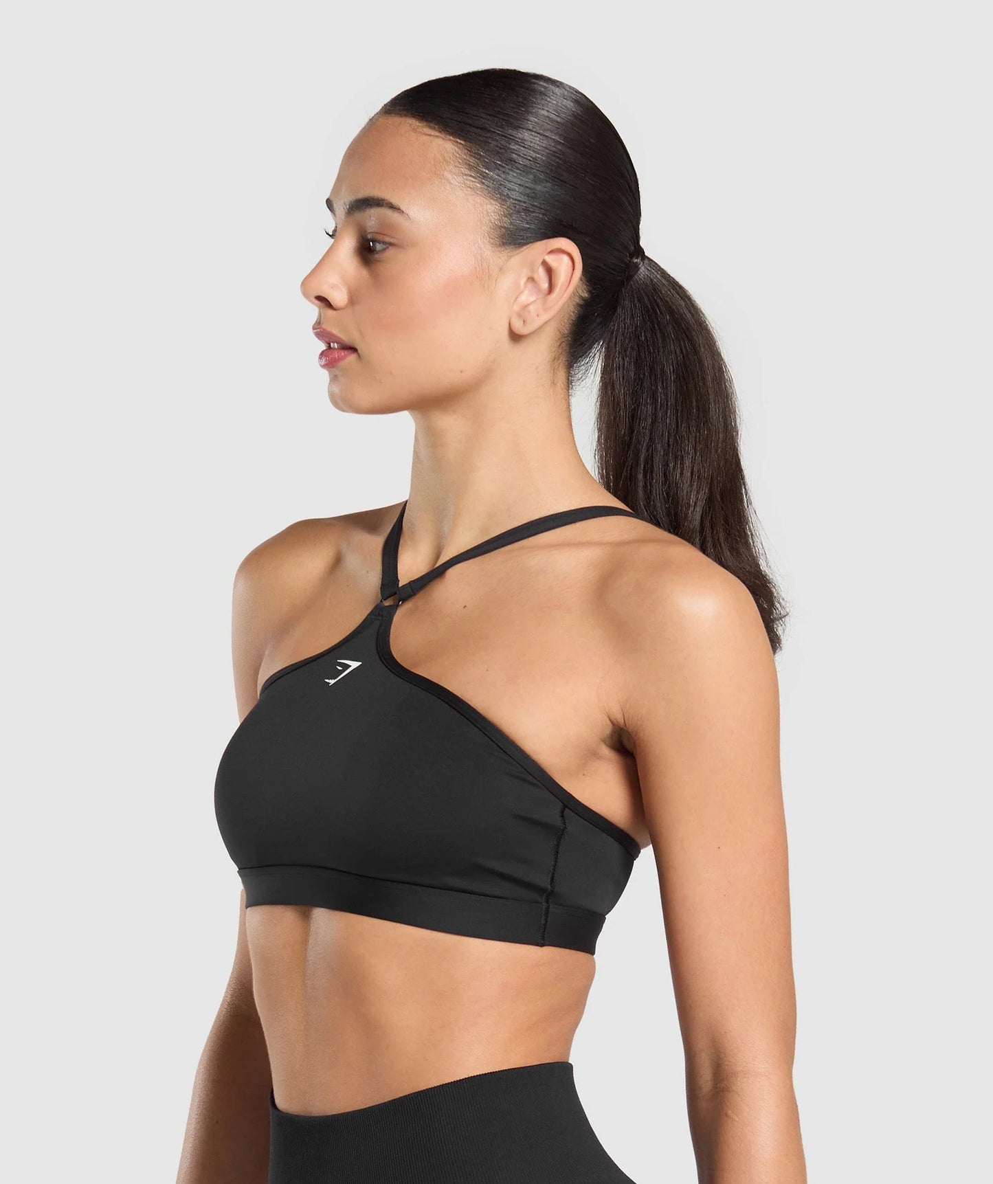 Halter Neck Sports Bra (Negro)