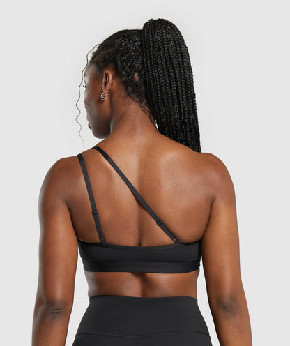 One Shoulder Bra - Negro