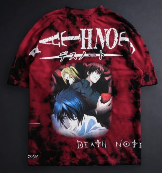 Death Note Lava Wash Oversized Tee - CivilRegime